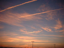 image of cirrus clouds at sunset