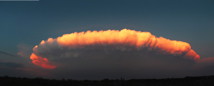 supercell at sunset