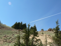 image of Forming contrail with faint old contrail